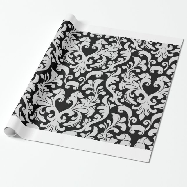 Damask Wrapping Paper (Unrolled)