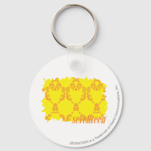 Damask Yellow-Orange 2 Key Ring