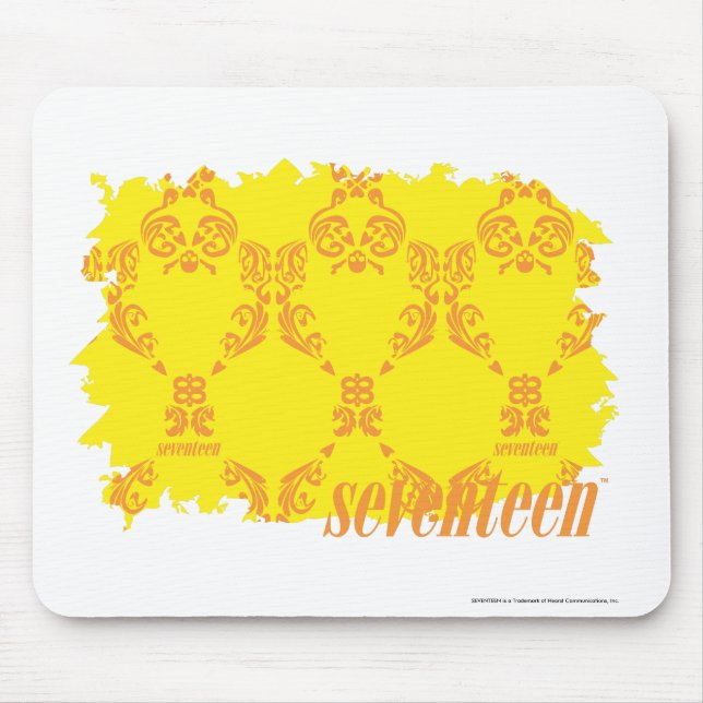 Damask Yellow-Orange 2 Mouse Pad (Front)