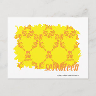 Damask Yellow-Orange 2 Postcard
