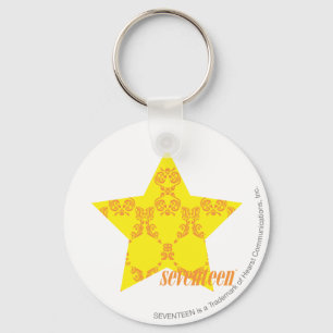 Damask Yellow-Orange 3 Key Ring