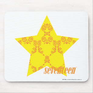 Damask Yellow-Orange 3 Mouse Pad