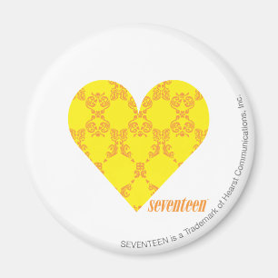 Damask Yellow-Orange 4 Magnet