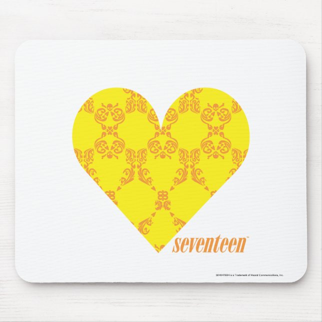 Damask Yellow-Orange 4 Mouse Pad (Front)