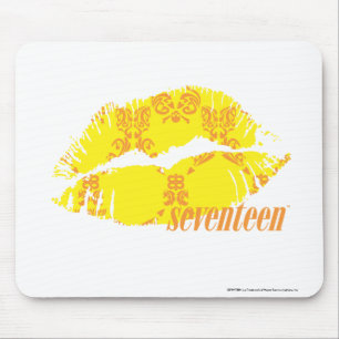 Damask Yellow-Orange Mouse Pad