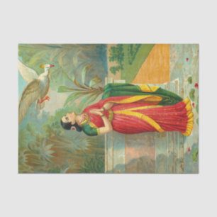 Damayanti and the Swan by Raja Ravi Varma Tissue Paper