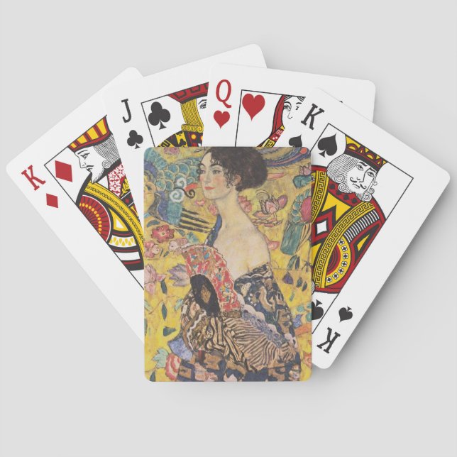 Dame mit Fächer Playing Cards (Back)