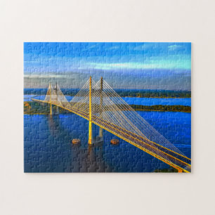 Dames Point Bridge  Florida. Jigsaw Puzzle