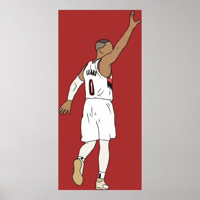 Damian Lillard Waves Goodbye Poster (Front)