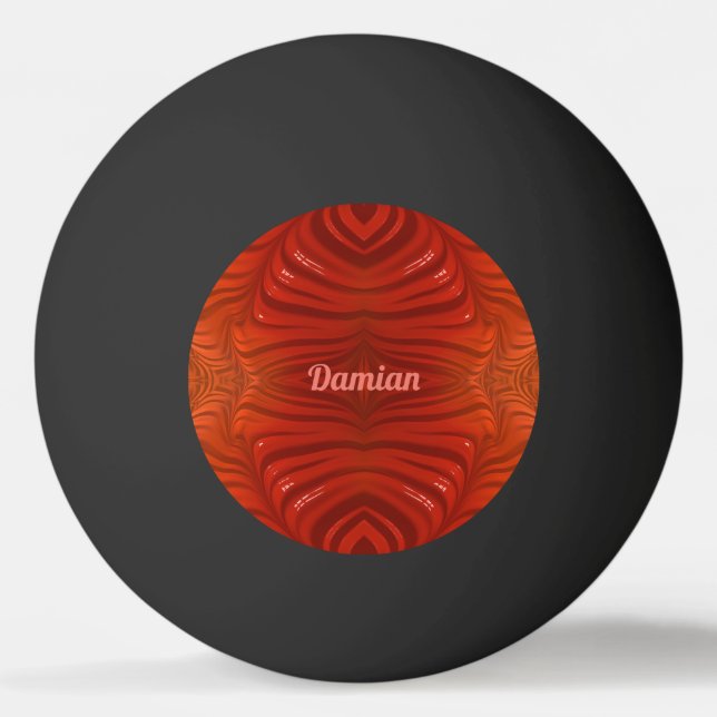 DAMIAN ~ Tangerine Orange Red ~  Ping Pong Ball (Back)