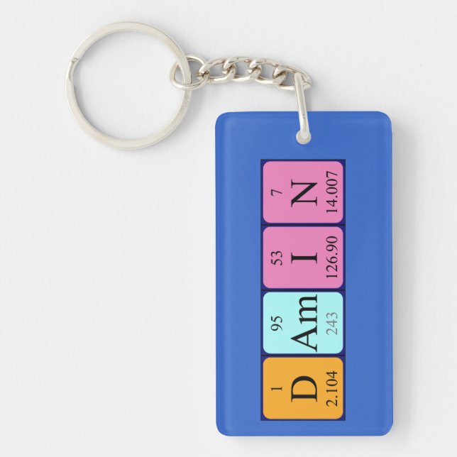 Damin periodic table name keyring (Front)