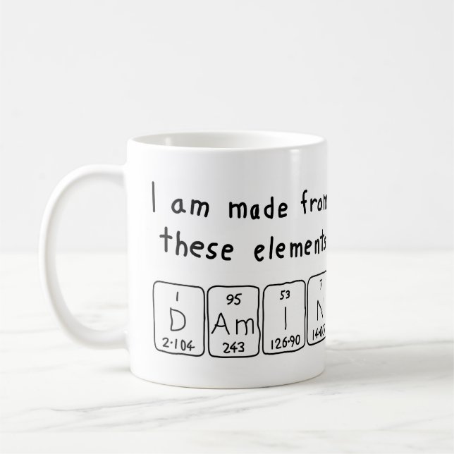 Damin periodic table name mug (Left)