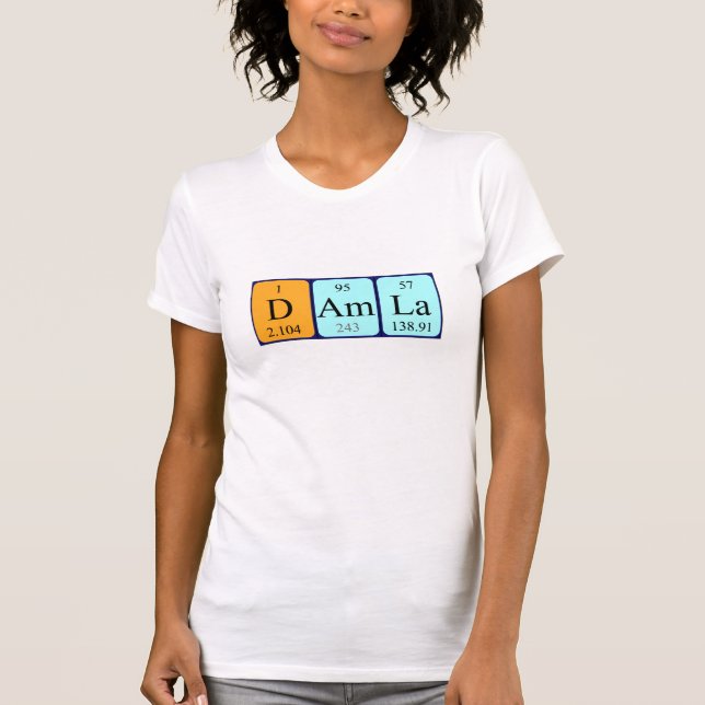 Damla periodic table name shirt (Front)