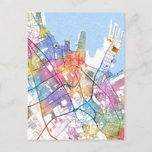 Dammam Saudi Arabia City Map Postcard