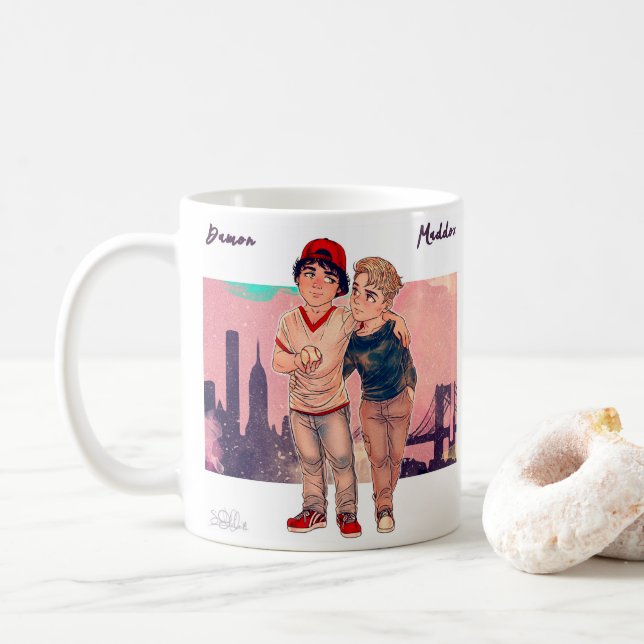 Damon and Maddox Mug (With Donut)