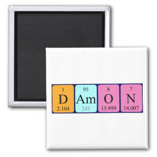 Damon periodic table name magnet