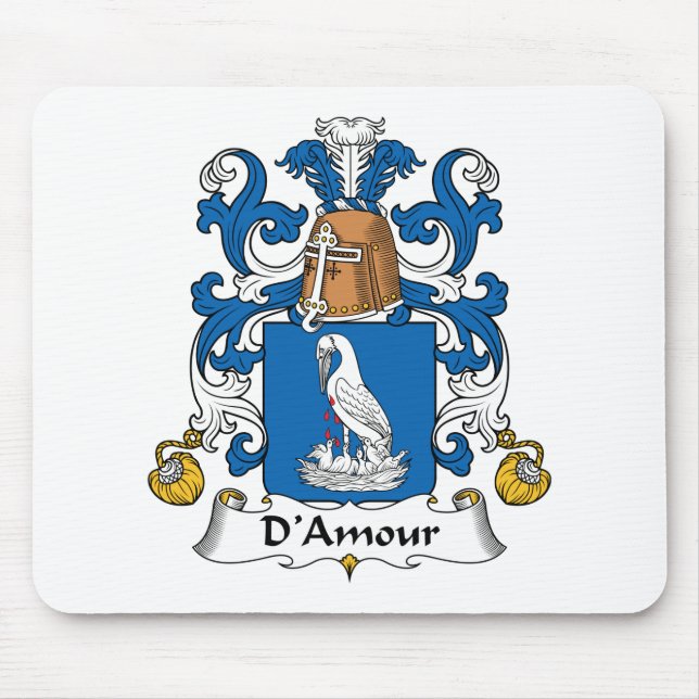 D'Amour Family Crest Mouse Pad (Front)