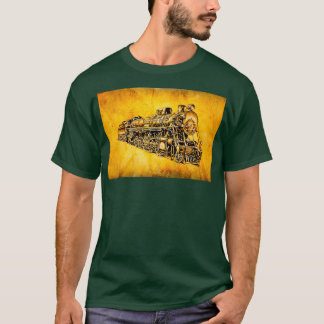 Dampflok locomotive vintage 4 T-Shirt