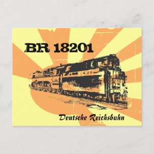 Dampflokdesign Reichsbahn Postcard