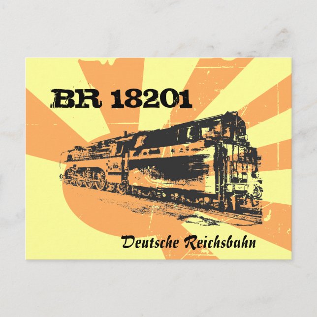 Dampflokdesign Reichsbahn Postcard (Front)