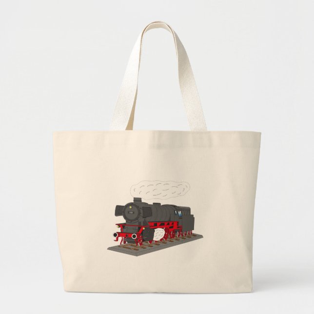 Dampflokomotive Large Tote Bag (Front)