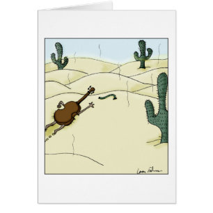 Dampit in Desert Violin Viola Cello Cartoon