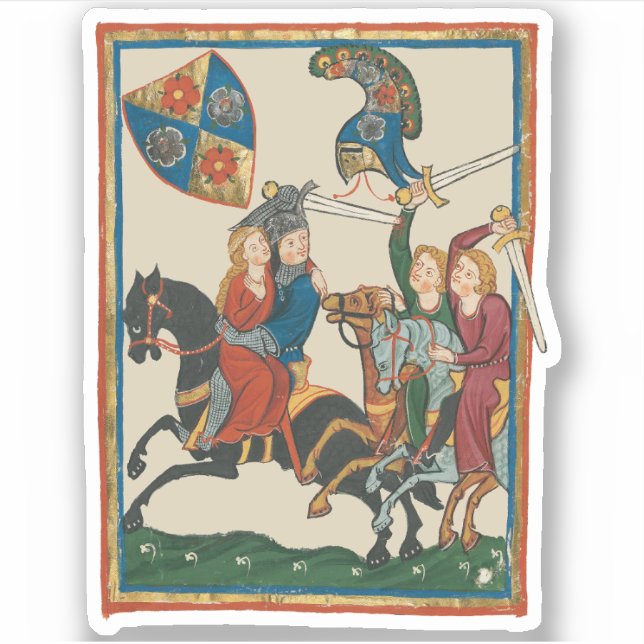 Damsel In Distress, 14th Century Mediaeval Art (Front)