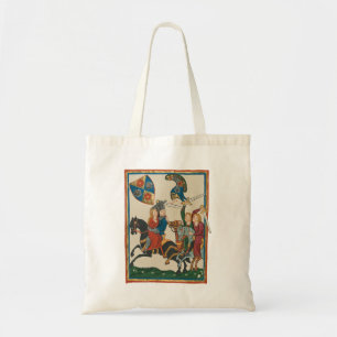 Damsel In Distress, 14th Century Mediaeval Art Tote Bag
