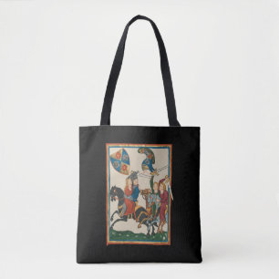 Damsel In Distress, 14th Century Mediaeval Art Tote Bag