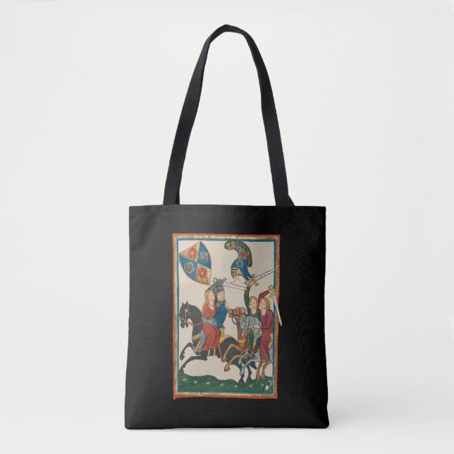 Damsel In Distress, 14th Century Mediaeval Art Tote Bag (Front)