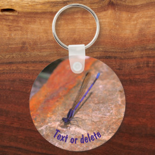 Damselfly Dragonfly Nature Personalized Key Ring