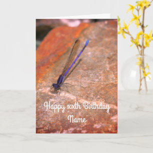 Damselfly Dragonfly Personalised Birthday Card