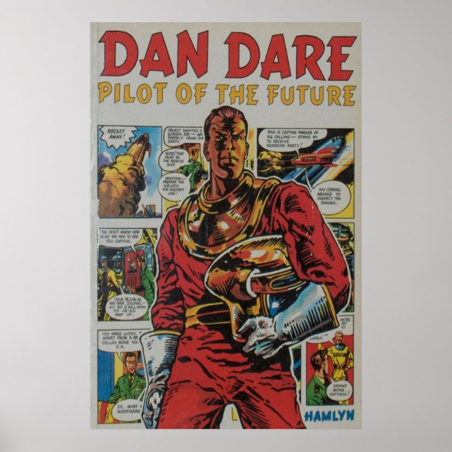 Dan Dare retro comic book art Poster (Front)