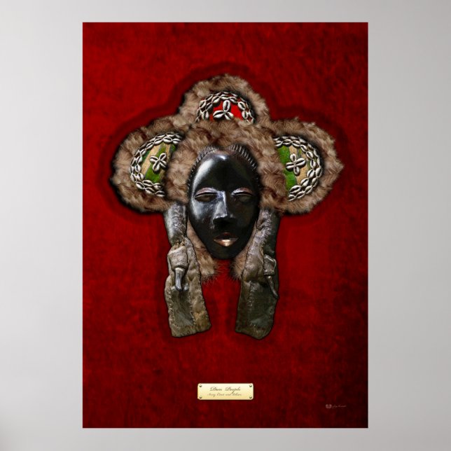 Dan Dean-Gle Mask on Red Velvet Poster (Front)