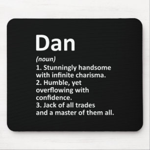 Dan Definition Personalised Name Funny Birthday Gi Mouse Pad