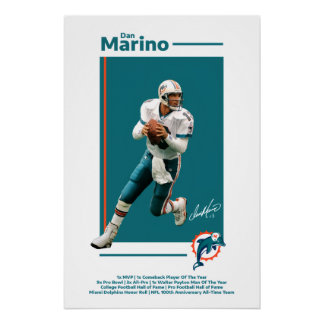 Dan Marino Miami Dolphins Poster