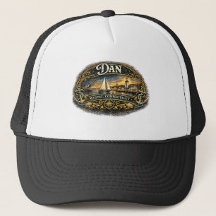 Dan Mystic Connecticut Vintage Nautical Name Trucker Hat