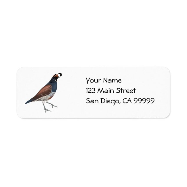 Dan Quail Return Address Label (Front)