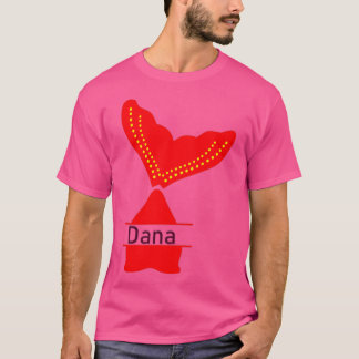 Dana Crimson Red Upside Mermaid Tail Vector T-Shirt