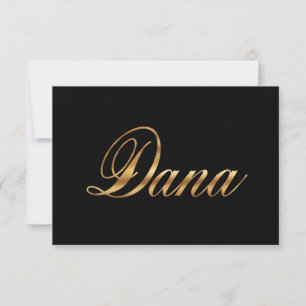 Dana gold Design Lettering Karte