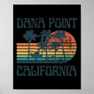 Dana Point California Beach Summer Vacation Vintag Poster