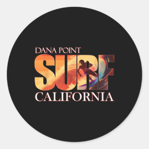 Dana Point California Beach Surfing For Men Women  Classic Round Sticker