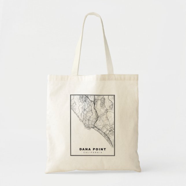 Dana Point Map Tote Bag (Front)