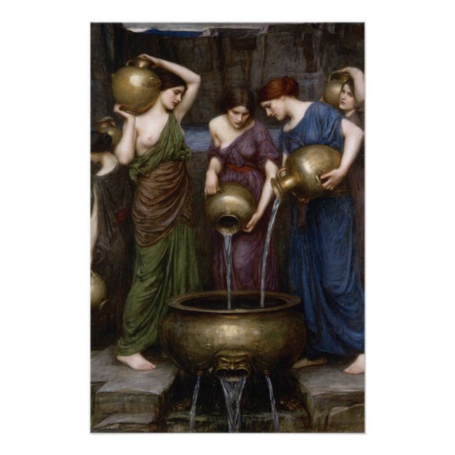 Danaides Waterhouse Vintage Art Poster (Front)