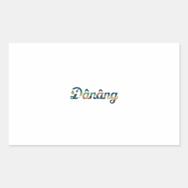 Danang  rectangular sticker (Front)