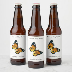 Danaus chrysippus - Plain Tiger, or African Queen  Beer Bottle Label