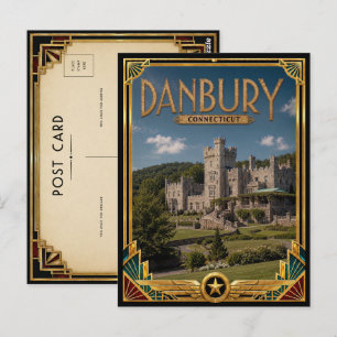 Danbury Connecticut Vintage Art Deco Golden Age Postcard