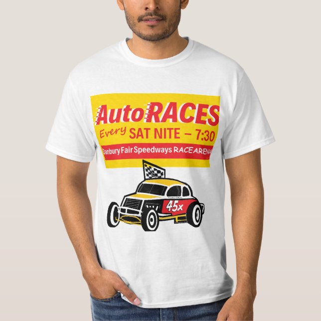 Danbury Fair Racearena Auto Races Bill 1SidewCoup T-Shirt (Front)