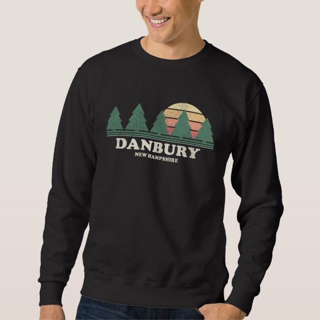 Danbury NH Vintage Throwback Tee Retro 70s Design (Front)