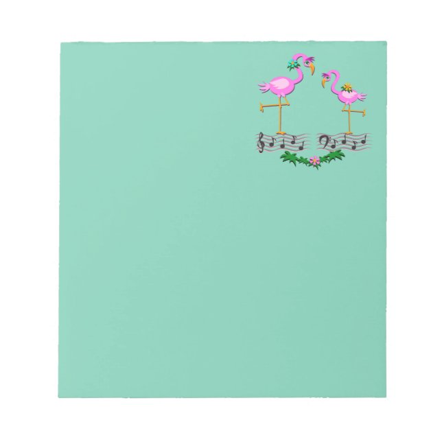 Danccing Flamingos Notepad (Front)